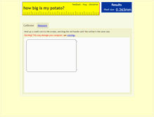 Tablet Screenshot of howbigismypotato.com
